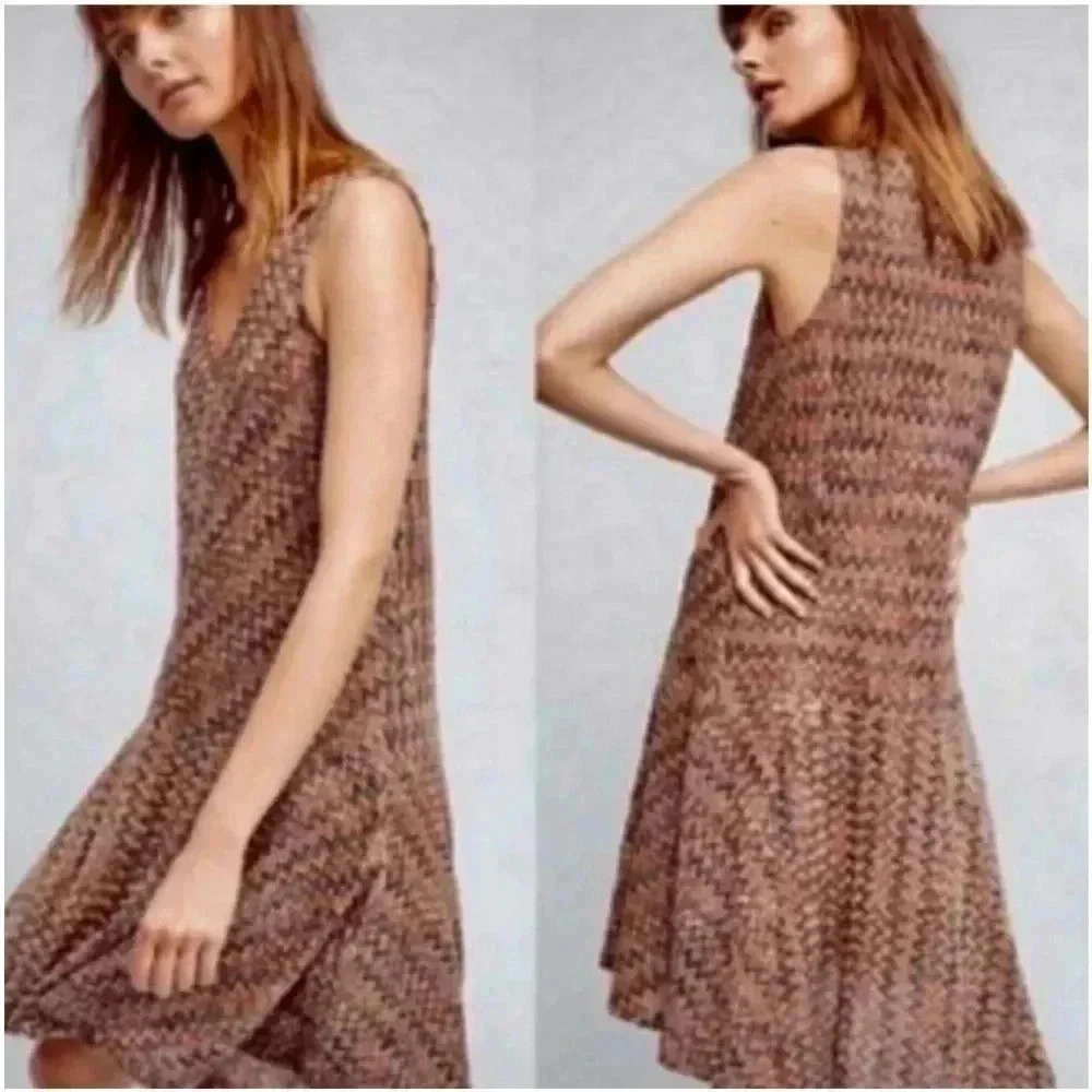 Maeve Westwater Sleeveless Chevron Knit Dress Size‎ X Small